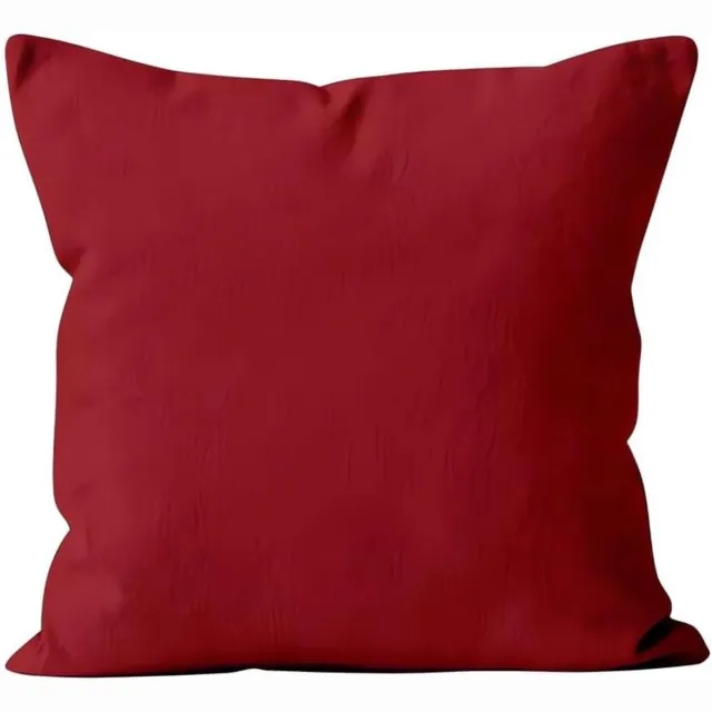 Famanu Vierkante kussensloop van polyester - rood - 40 x 40 cm - zacht en decoratief - geschikt voor sierkussens op bank of bed