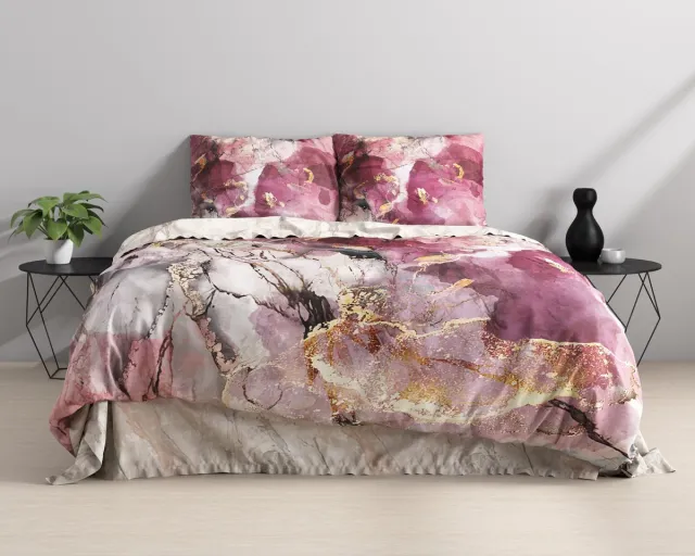 Sleeptime dekbedovertrek Breccia Roze 200 x 220 cm