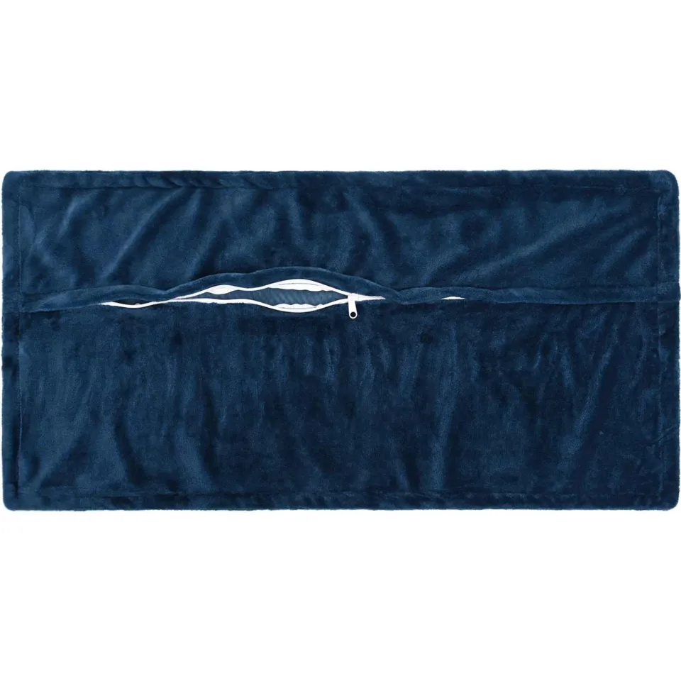 vidaXL Kussensloop 12 st HOUTEN Marineblauw 40 x 80 cm Flanel, foto 4