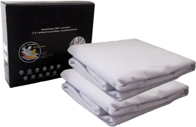 Jeannette Vite Tencel Kussensloop 2 stuks - Ritssluiting - Silk Heaven - 65cm lang x 50cm breed Wit