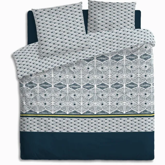 Atmosphera Créateur d'intérieur® Bedlinnen met print van perkal TIHORA Vert