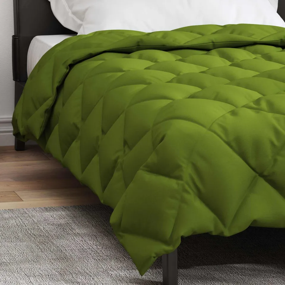 vidaXL Winter Dekbed 135 x 220 cm 450 gsm Microvezel Groen, foto 4