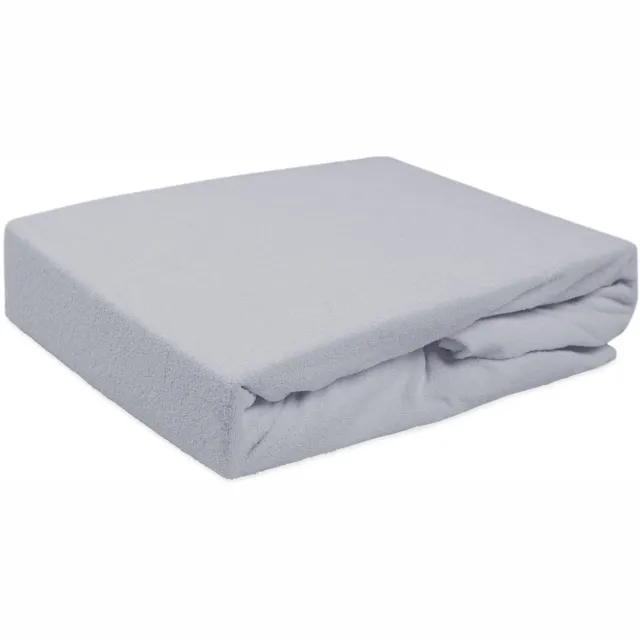 Darymex Frotte Hoeslaken 200x220 cm - Met Elastiek Rondom - Lichtgrijs - Extra Zware Kwaliteit