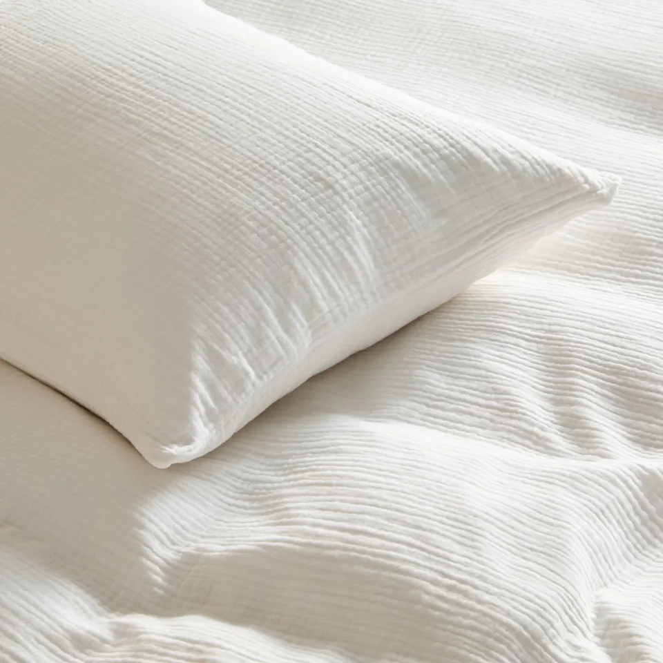 NOUS Living mousseline dekbedovertrek 2-persoons (200x220 cm) off white, foto 6