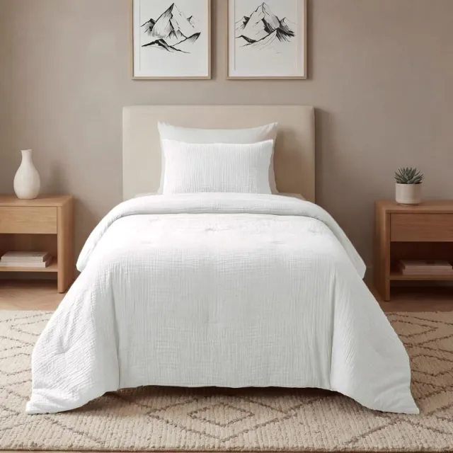 Zensation Lazy all-in-one dekbed Mousseline - crème-wit, foto 2