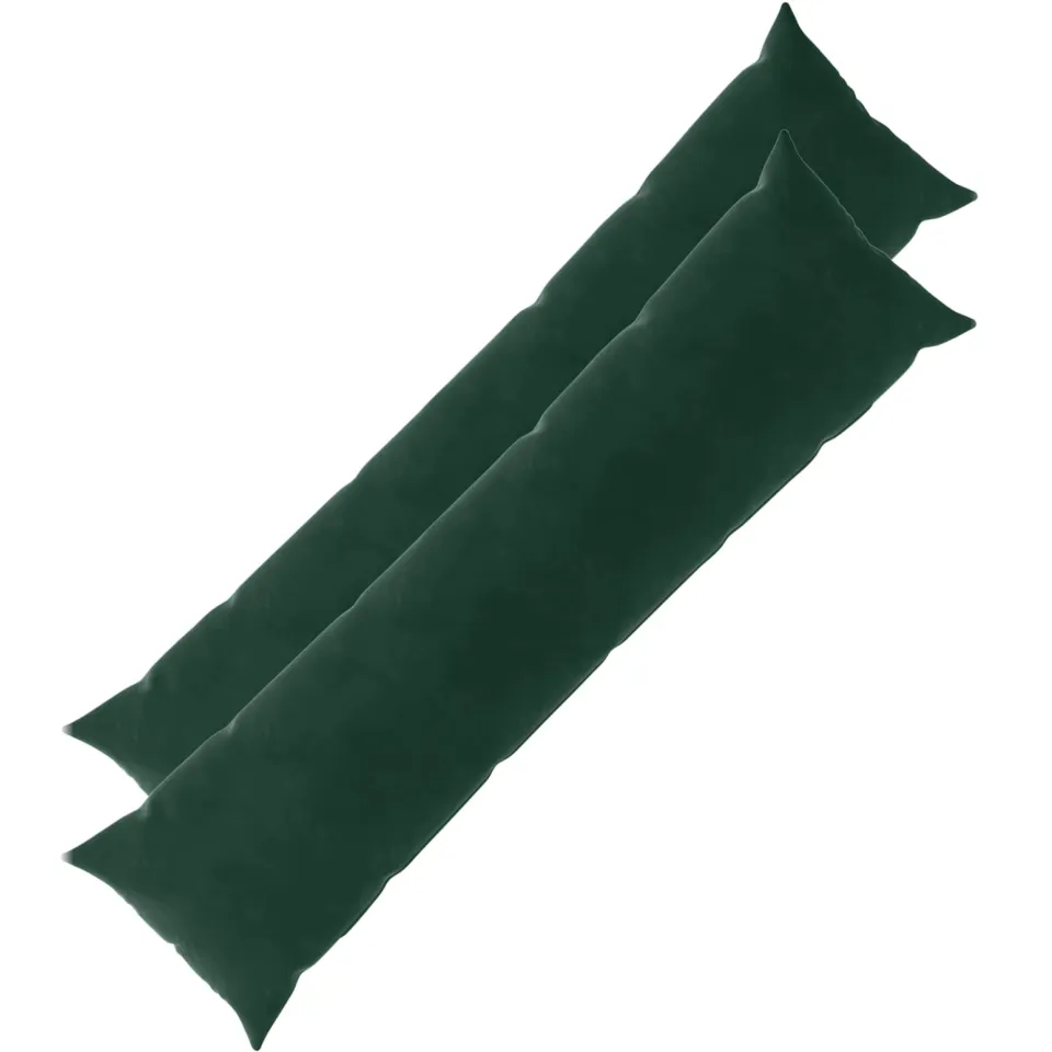 vidaXL Kussensloop 2 st HEERLEN Donkergroen 40 x 145 cm fluweel groen, foto 3