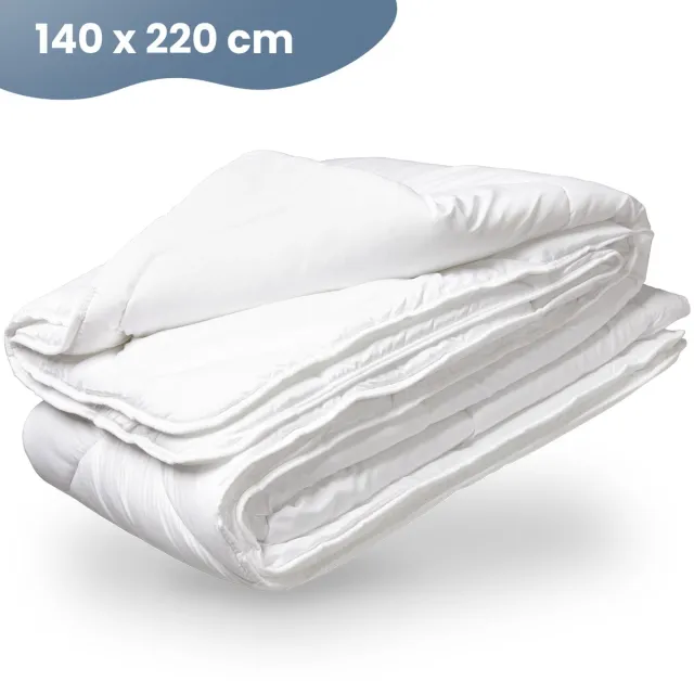 MATRAPUR Luxe Ultra Soft Dekbed 140 x 220 – Hotel Kwaliteit - Eenpersoons Enkel Dekbed - Anti Allergie - All Year - Geschikt voor het hele jaar Wit