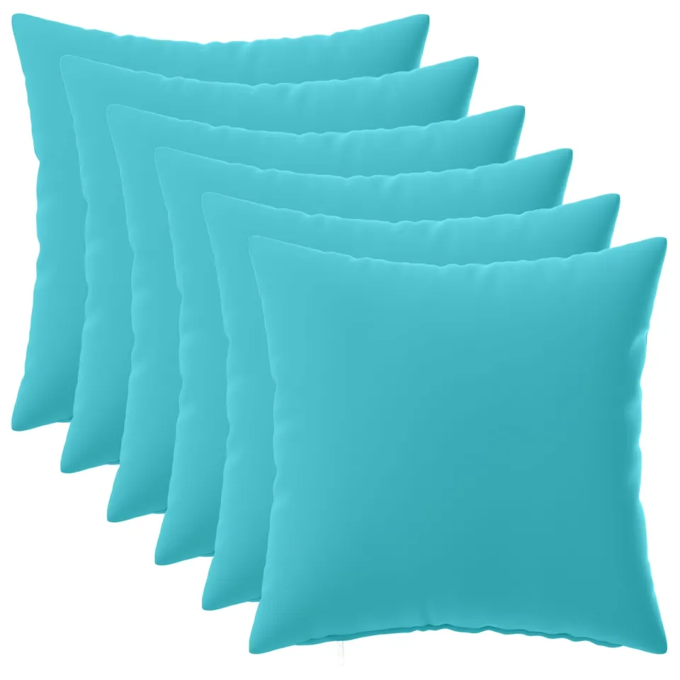 vidaXL Kussensloop 6 st HEERLEN Turquoise 30 x 30 cm Polyester, foto 3