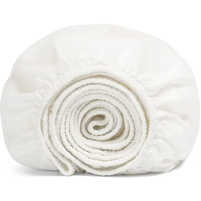 Yumeko kinderhoeslaken percal katoen wit 70x150x15 - Bio, eco & fairtrade Blissful White