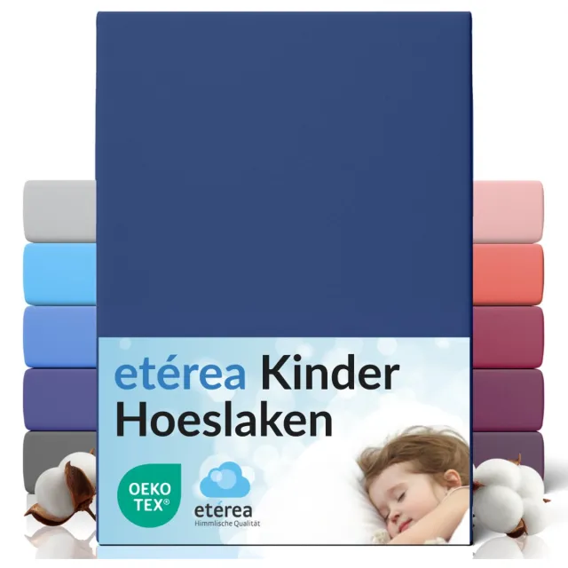 etérea Himmlische Qualität etérea Jersey Hoeslaken 80x160 - 80x180 cm Oekotex Made in Green - 100% katoen - Marine