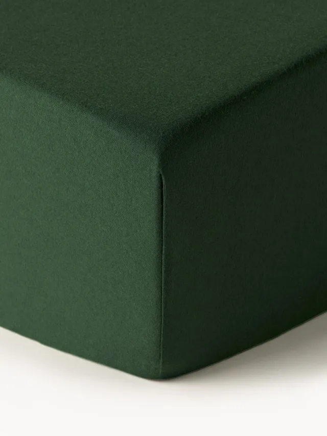 Westwing Collection Boxspring hoeslaken Biba, flanel Groen