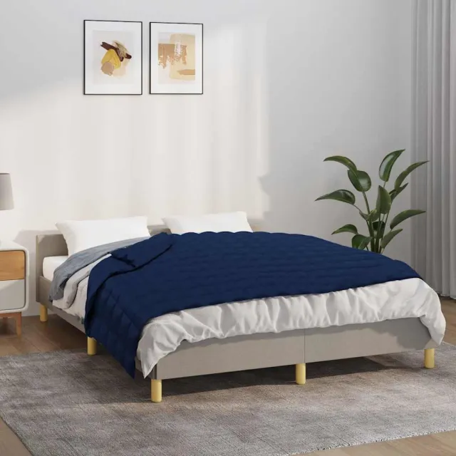 vidaXL Verzwaringsdeken 120x180 cm 9 kg stof blauw, foto 2