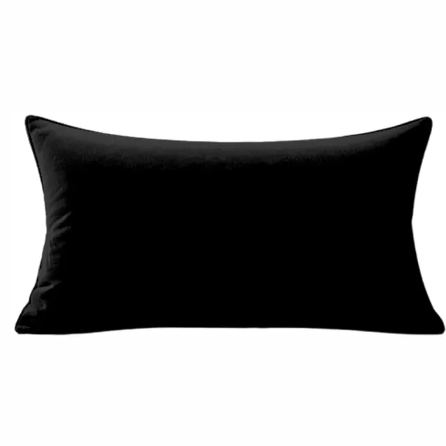 MMO-EURO Martyna Opiełka Decoratieve Kussensloop Velours 70x40 cm - Zwart