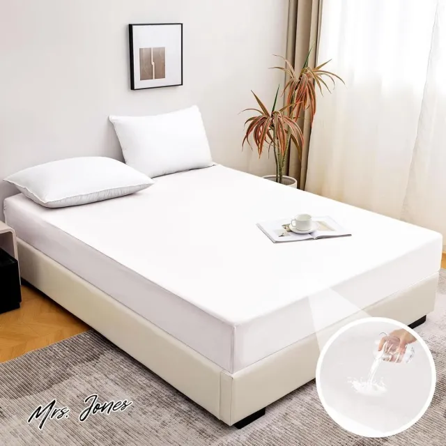 Mrs. Jones Aisprts DXHome waterdichte matrasbeschermer 180x200 cm ademend hoeslaken met elastiek - antislip - tot 30 cm wit. . Beige, Bruin, Donkergrijs, Navy Blauw, Wit, Zwart, lichtgrijs