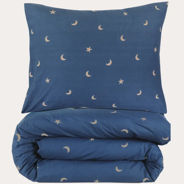 NOUS Kids katoenen dekbedovertrek (120x150 cm) Blauw