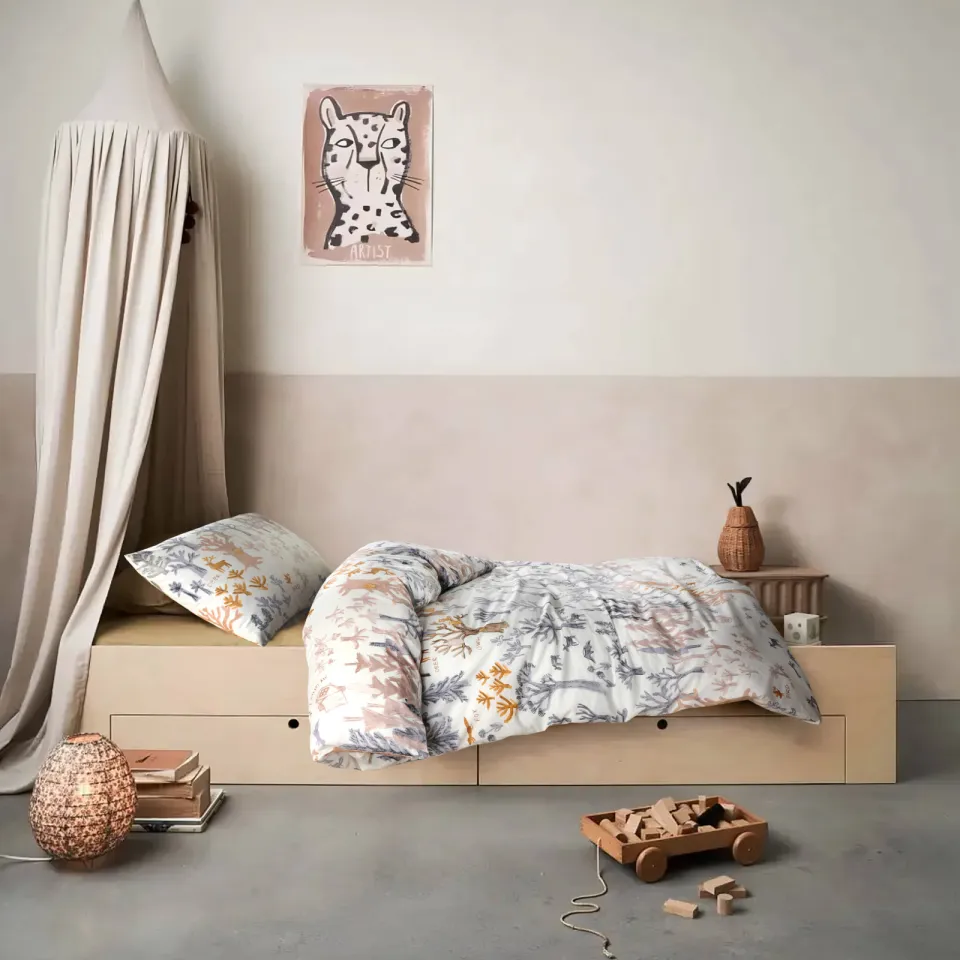 NOUS Kids katoenen dekbedovertrek kinderbed (120x150 cm) multi, foto 3