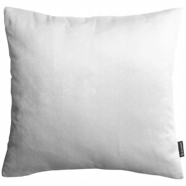 Splendid Decoratieve Kussenhoes 45x45 Visgraat Lichtgrijs Stijlvol Glad