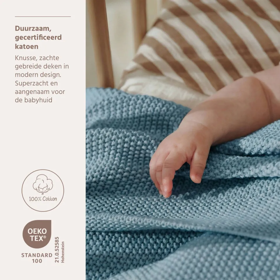 Meyco Mini Relief ledikantdeken jeans blue, foto 6