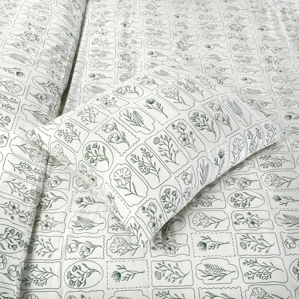 NOUS Living katoenen dekbedovertrek 2-persoons (200x220 cm) ecru, foto 6