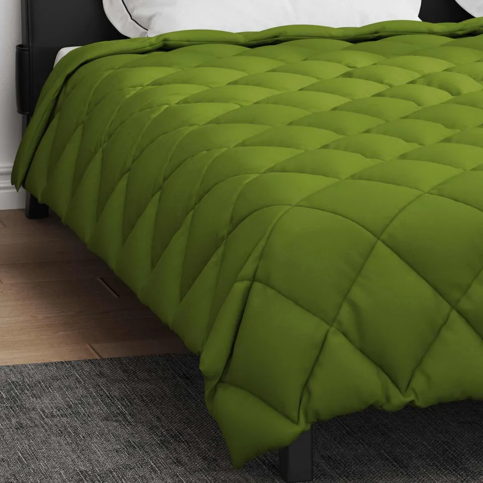 vidaXL Winter Dekbed 220 x 240 cm 450 gsm Microvezel Groen, foto 4