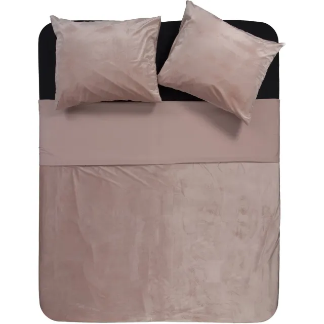 Y-not® Y-NOT - Fluweel/Velvet - Dekbedovertrek - Tweepersoons - 200x200/220 cm - Roze