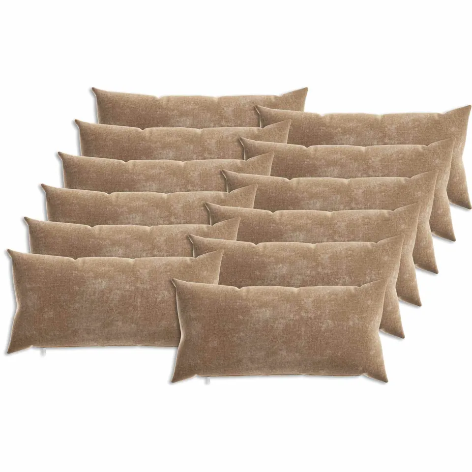 vidaXL Kussensloop 12 st HEERLEN Bruin 40 x 80 cm Chenille Stof, foto 3