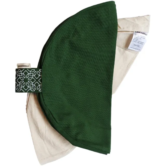 Samarali Biologisch Katoenen Meditatiekussenhoezen Rond XL - Bosgroen - 38 x 38 x 12 cm - Geschikt voor Zafu Meditatiekussen - Yoga Kussen - Duurzaam - Zen Accessoire