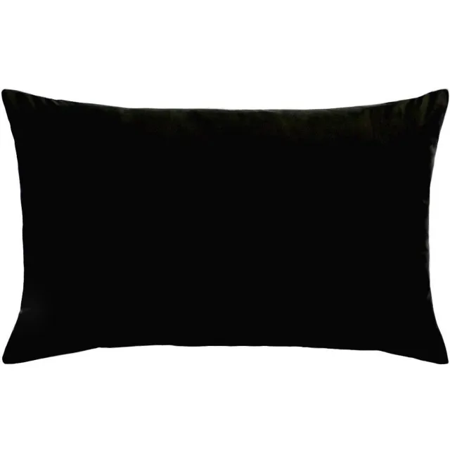 art+design Zwarte decoratieve kussensloop van velours, 60x45 cm