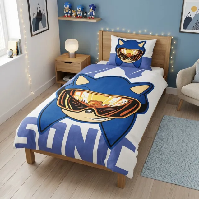 Sonic the Hedgehog Dekbedovertrek - Eenpersoons - 140 x 200 cm + 65 x 65 cm - Polyester Flanel Multi