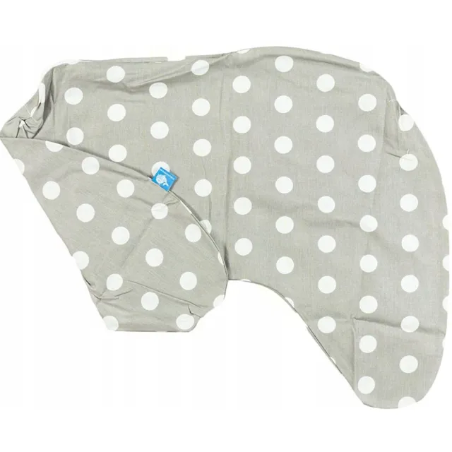BabyUniverse Hoes voor voedingskussen Kleine Rogal 60x40cm - Grijze Stippen