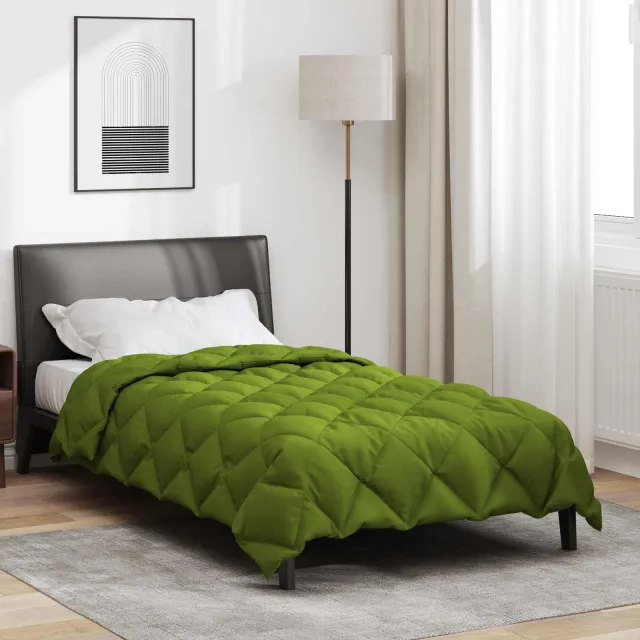 vidaXL Winter Dekbed 135 x 220 cm 450 gsm Microvezel Groen