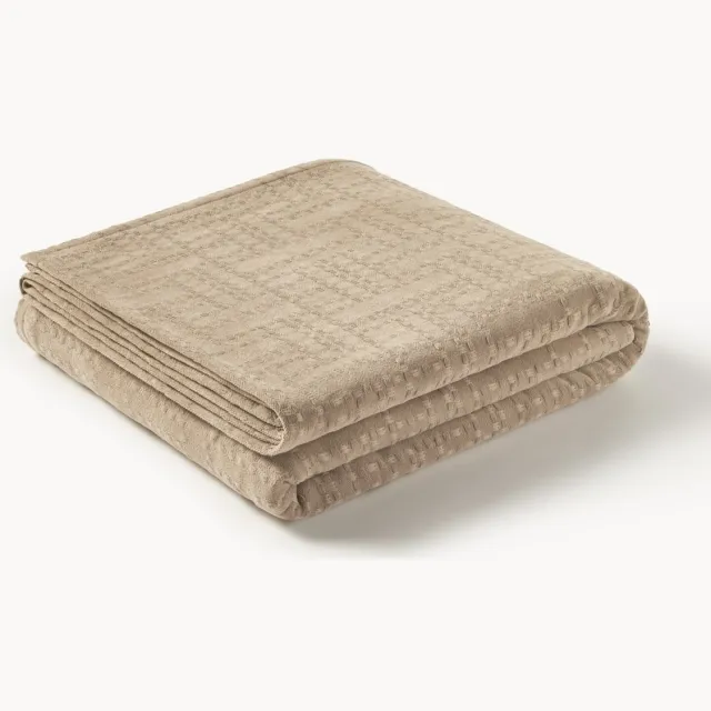 Westwing Collection Katoenen bedsprei Lazlo Beige