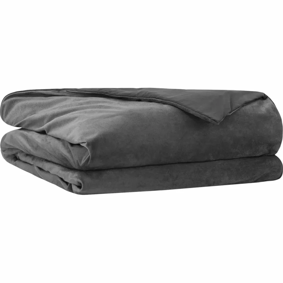vidaXL Verzwaarde Dekens Antraciet 155 x 220 cm 7 kg Stof, foto 3