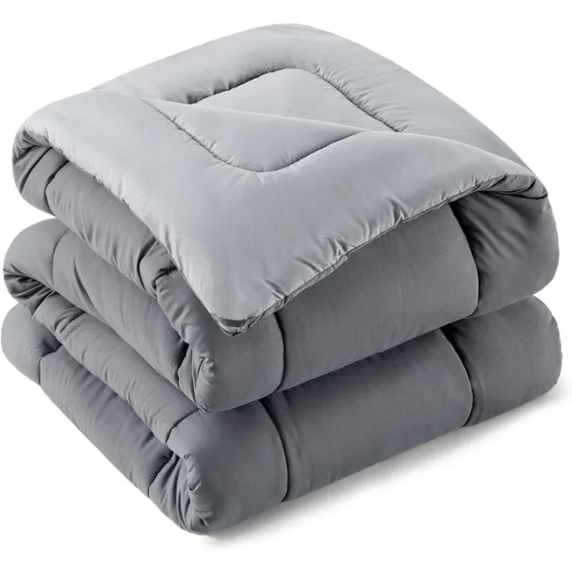 DailySupplies® Dekbed 240x220 - 2 Persoons 4 Seizoenen - Wasbaar - Extra Zacht - Grijs