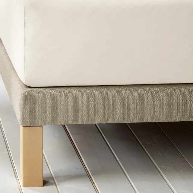 De Witte Lietaer Hoeslaken Laurence Soft White - 160 x 200/220 x h 30 - Katoen Flanel Beige