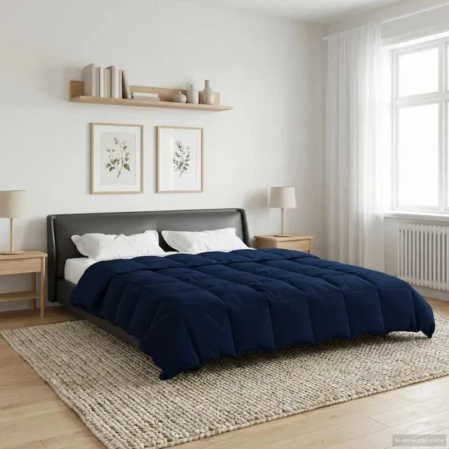 vidaXL Winter Dekbed 220 x 240 cm Winter Microfiber (100% polyester) Blauw