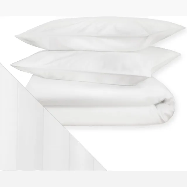 Dream Sheets New York - Dekbedovertrek - Biologisch Katoen Satijn - Nederlands Fabricaat - The Broadway - Wit