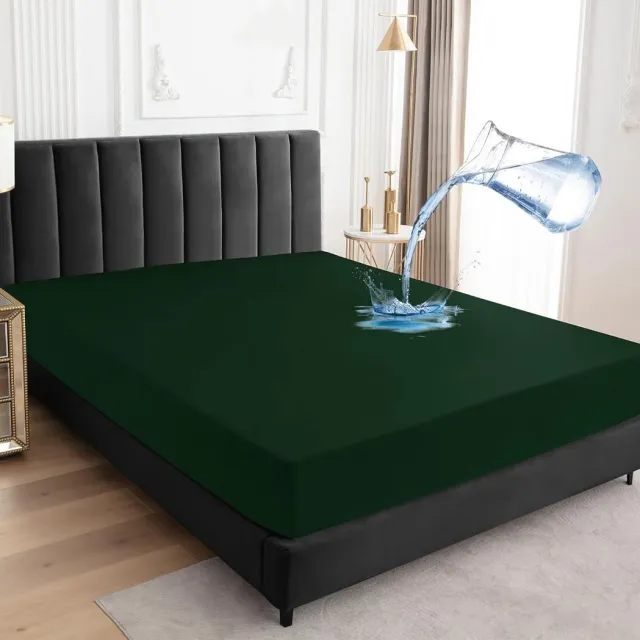 Famanu Waterdichte en ademende matrashoes 90x200 cm, hoeslakenmodel, groen