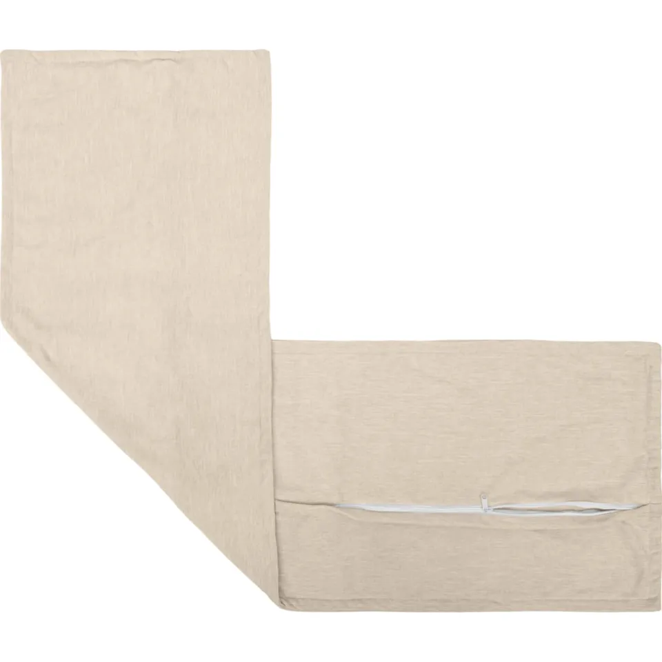 vidaXL Kussensloop 2 st HOUTEN Crèmekleurig 40 x 145 cm Chenille Stof, foto 4