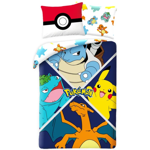 Pokémon Dekbedovertrek Ball - Eenpersoons - 140 x 200 cm - Polyester Multi