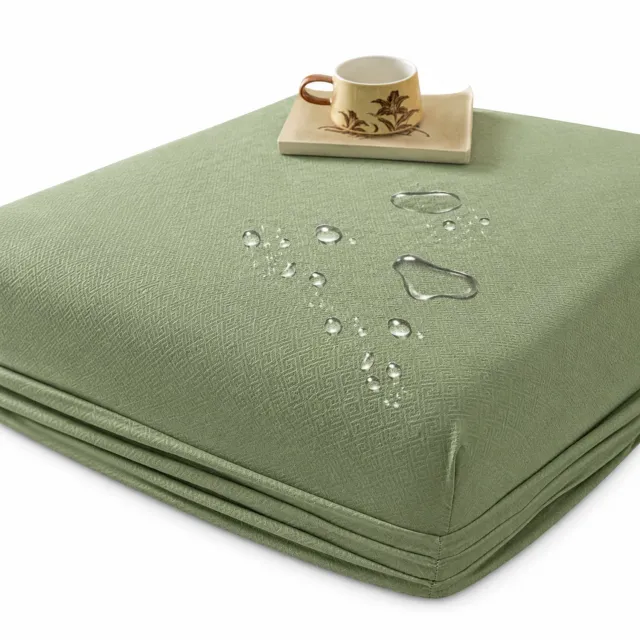 SWGOTA Waterdicht hoeslaken - Matchagroen, geborstelde stof - Voor matrassen tot 30 cm hoog - 1 stuk