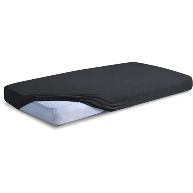 Matex Frotte Hoeslaken Premium - 130x190/140x200 cm - Zwart - OEKO-TEX
