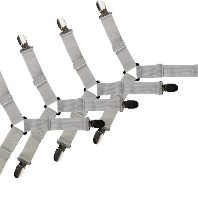 Scoby Bedlaken Spanners - Dekbed Laken Aanspanner Clips - Bedoeld voor Strak Dekbed - 4 Stuks - Wit