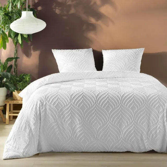 KGS Promolinge Heltie 3-delige beddengoedset - zachte en ademende getufte microvezel Wit