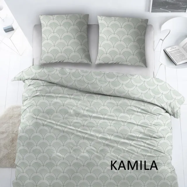 Welterusten Katoen - Laken - met kussensloop kamila green