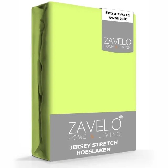 Zavelo Jersey Hoeslaken Lime-1-persoons (80/90x200 cm) Groen