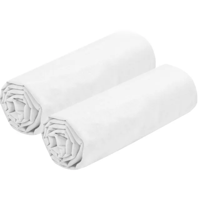 Stof Textiles Hoeslaken Eden - 2x - 1-persoons - 90 x 190 cm - wit - hotelkwaliteit - ademend katoen - 30 cm matrasdikte