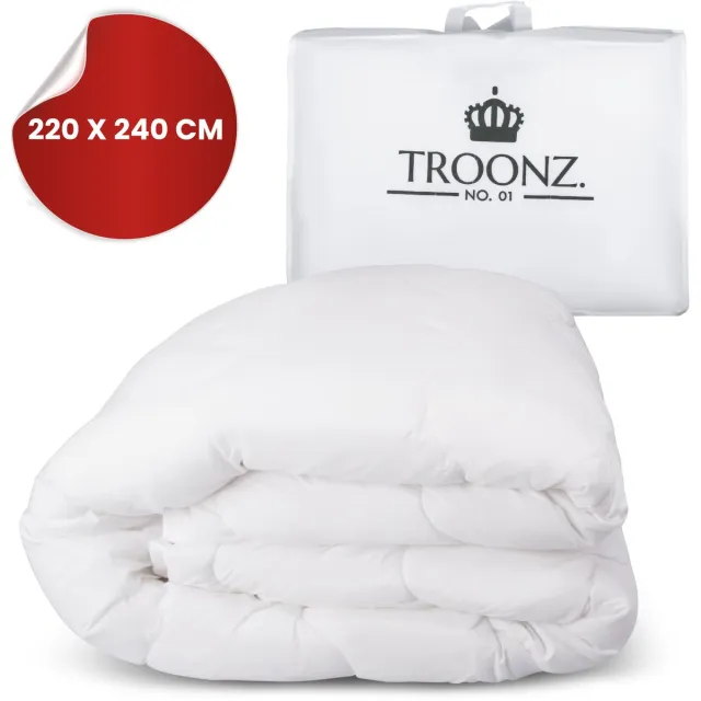 Troonz Portofino 4 Seizoenen Dekbed 240 x 220 - Tweepersoons Dekbed - Zomerdekbed & Winterdekbed wit