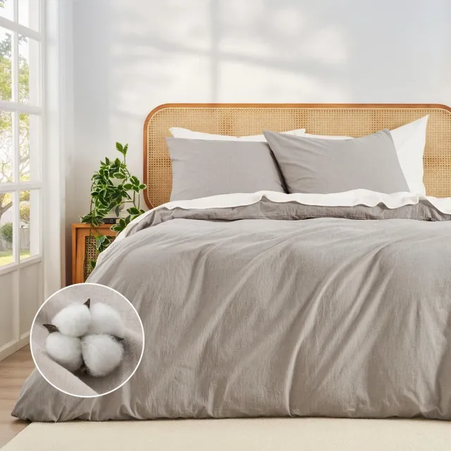 Unyqoos Beddengoedset van 200 x 200 cm met linnenstructuur voor ultiem comfort en stijl