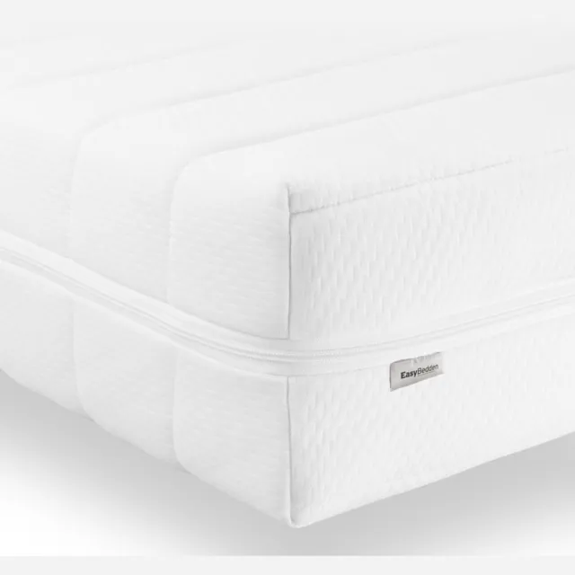 Easy Bedden matrashoes 180x200 dikte 20 cm - tijk - matrasvernieuwer - deluxe Met 3zijdige Rits - Anti Allergie huisstofmijt - Afneembaar - 100% Veilig Wit
